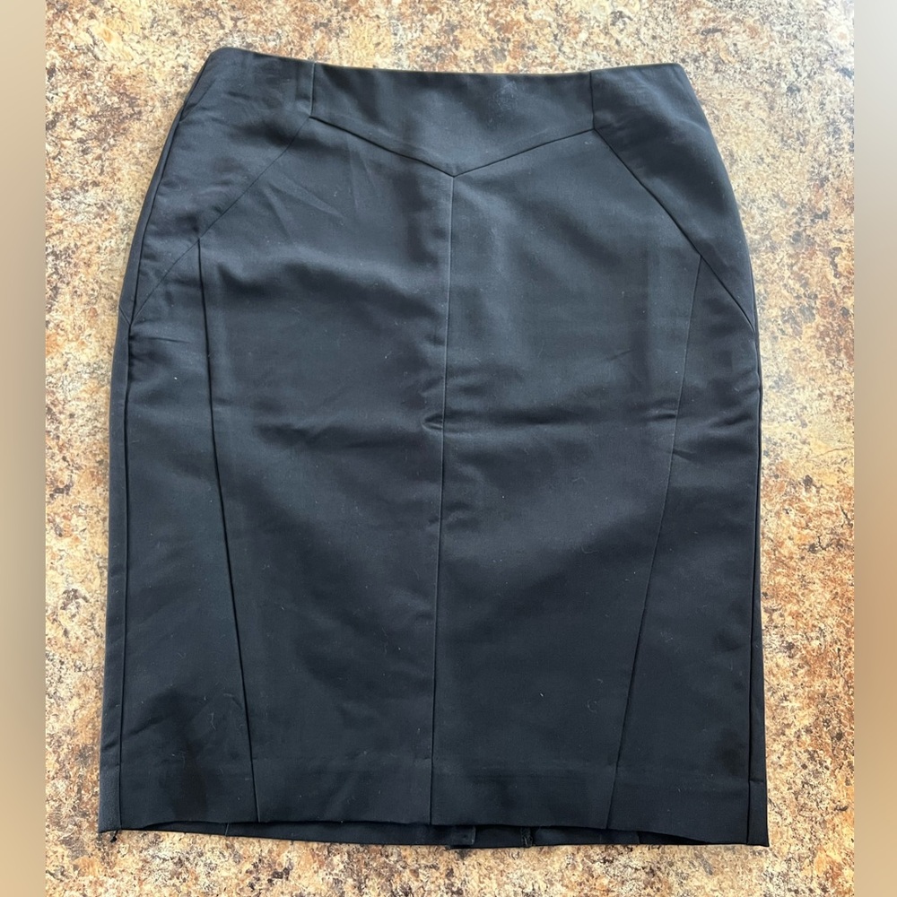Worthington Black Pencil Skirt with Front Paneling